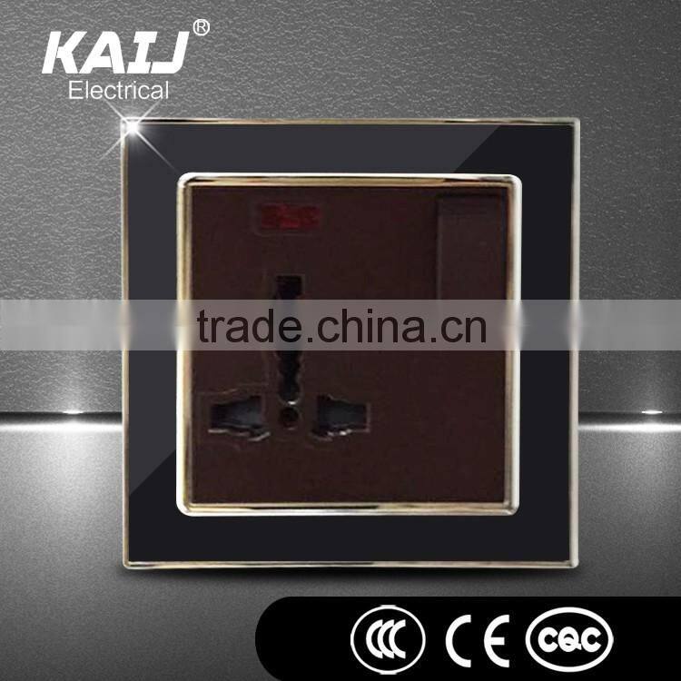 Acrylic plate wall mounted electric light 13 a 1 gang 3 pin switched socket