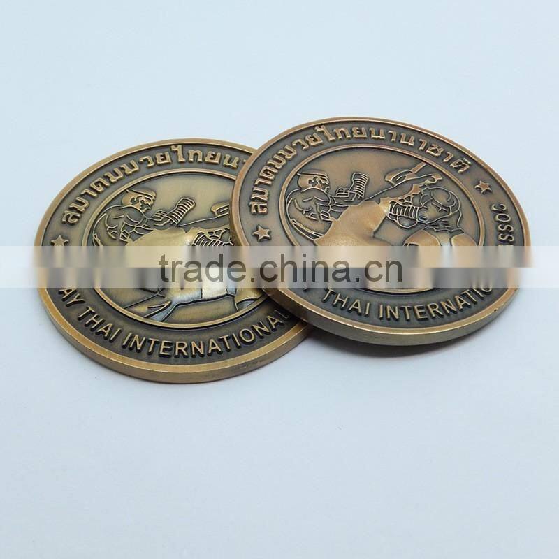 antique brass coin,sport souvenir coin,US army coin,zinc alloy double sided 3D coin