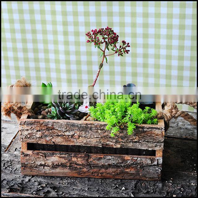 cheap bark basket for flower