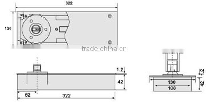 Hot sale double swing door Floor Spring door hardware ,stainless steel Glass door floor hinges Floor Spring