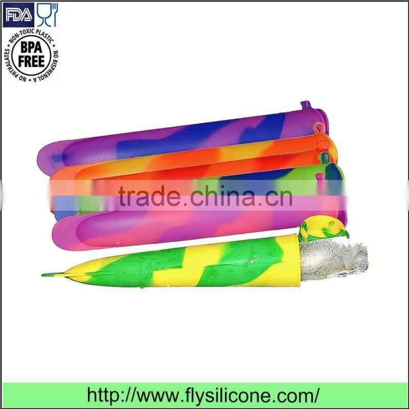 Taobao online shopping bpa free flexible attached lids silicone popsicle maker