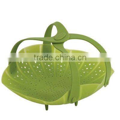 Food Grade Household Silicone Colander with a Perforated Sink