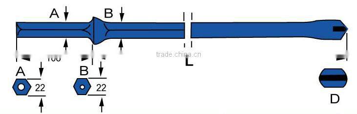 Mining Rock Drilling Tools Integral Drill Rod