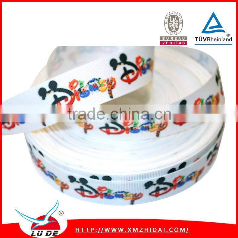 Cute cartoon brand name printed ribbon