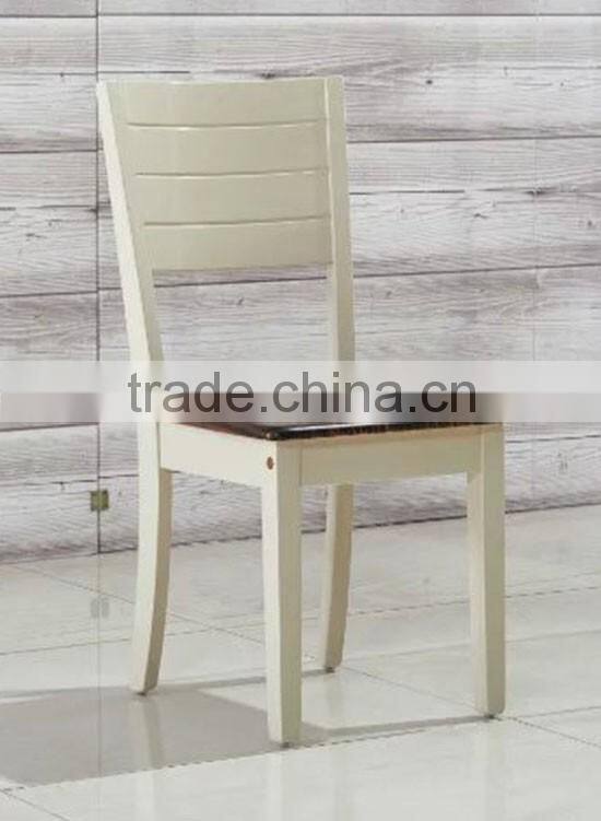 modern wooden armless dining chair in white high gloss design for dining room furniture