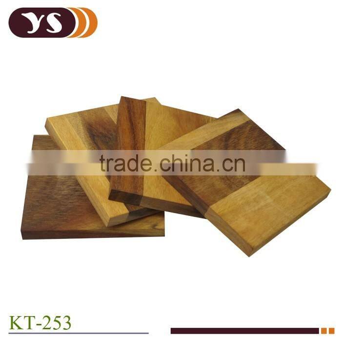 4pcs Eco-friendly various design wooden coaster or table mat set