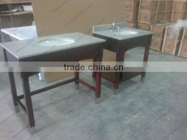 30" modern wood console hotel bathroom vanity