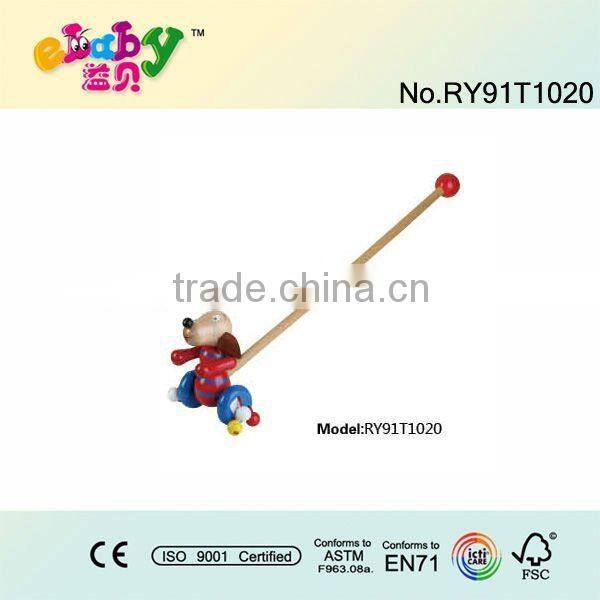 wooden duck push along toy