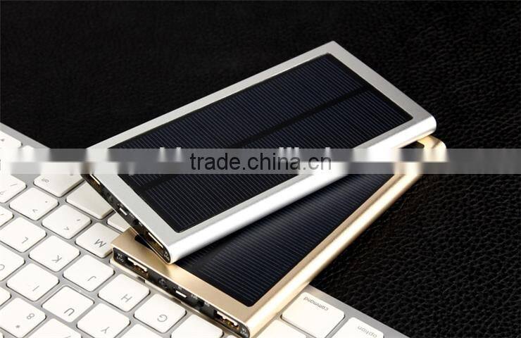 Real 10000mah high efficiency charger solar power bank for cellphone