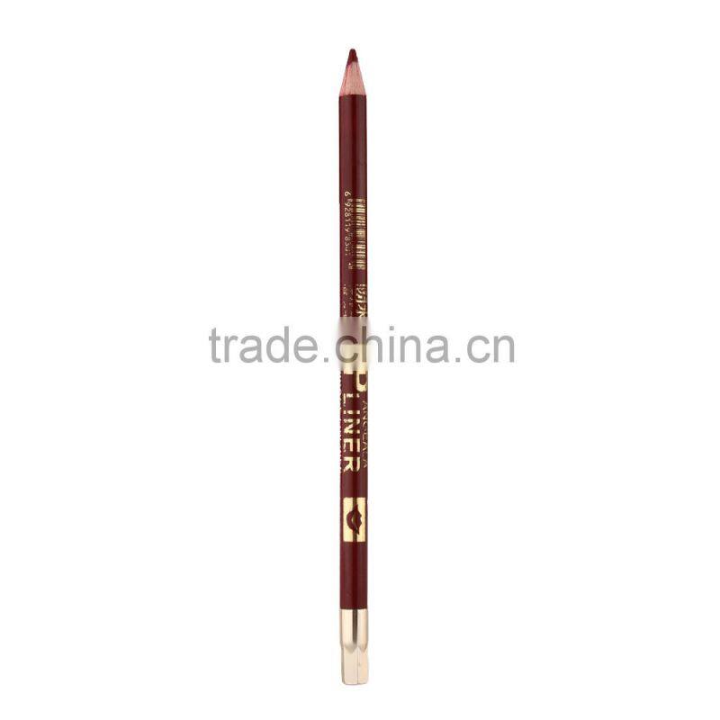 Long-lasting Lip Pencil Red Smooth Silky Texture Waterproof Lip Liner Lady Makeup Cosmetic Pen