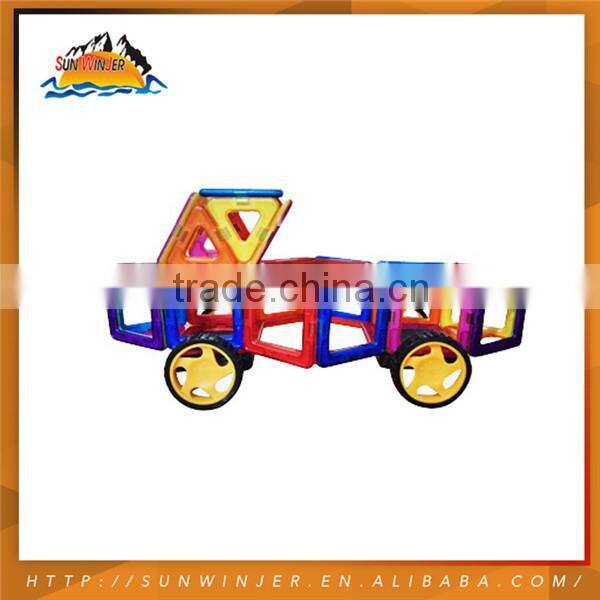 2015 most popular kids assembling diy toy plastic magnetic Block Toy