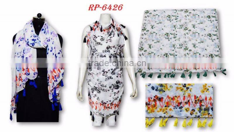 pareo scarf with hand work