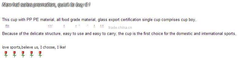 Bpa Free Colorful Portable Plastic Double Wall Sport Water Bottle for Gift