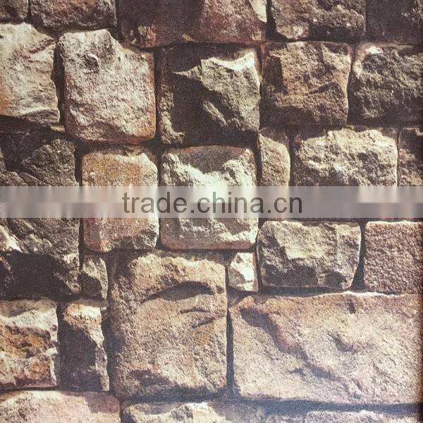 2016 modern vintage style vinyl design 3d texture brick wallpaper