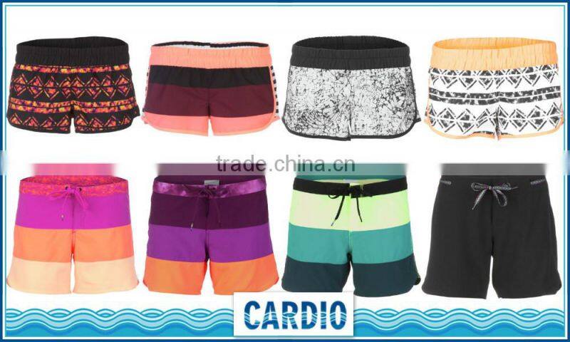 women's white color beach walking shorts