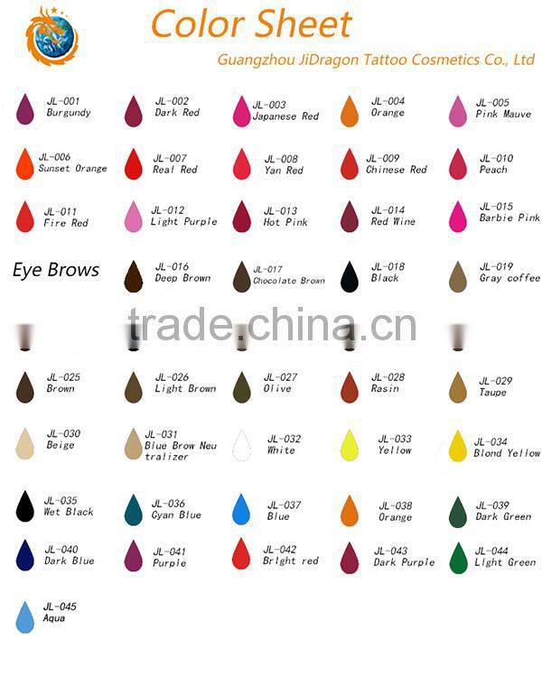 Jilong R'S Lauder Tattoo Ink Pigment Permanent Make up Eyebrow Lips Tattoo Ink