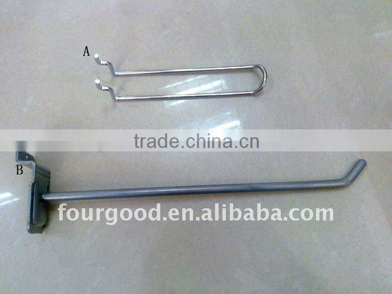 Slatwall metal display hooks