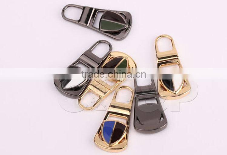 Metal epoxy custom zipper slider for coat