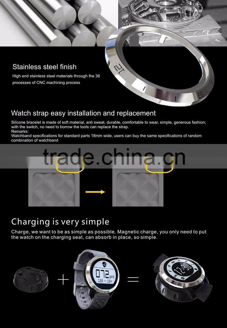 Touch screen mobile watch phone, smartwatch android with IP68 waterproof, kids cell phone watch with heart rate testing