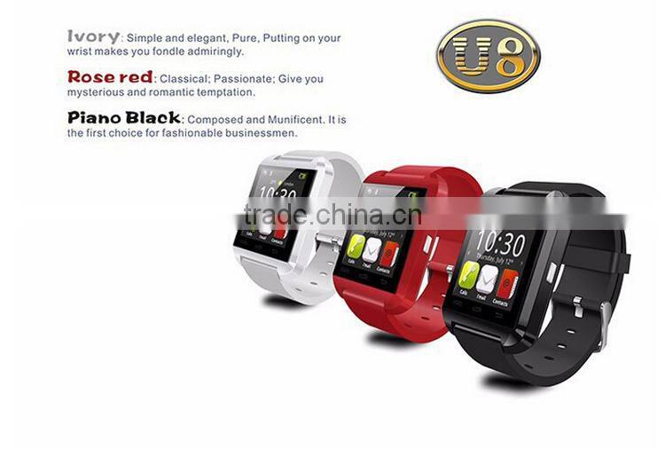 Bluetooth Smart Watch U8 Smartwatch U Watch For iOS iPhone Samsung Sony Huawei Xiaomi Android Phones Good as GT08 DZ09