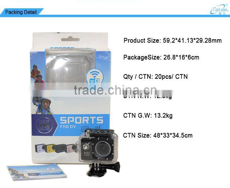 Newest Full HD 1080P mini waterproof wifi nopro extreme sport camera