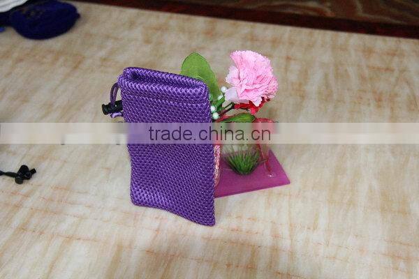 Popular unique violet tubular mesh bag