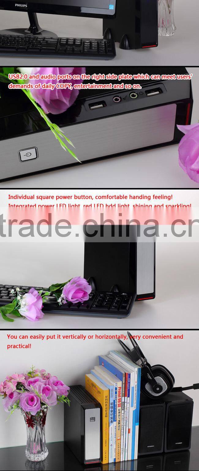 Realan 3019 Mini-ITX Case, HTPC Case With Power Supply, HDD COM WIFI USB Audio Ports, SECC 0.6mm