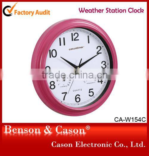 Cason decorative quartz weather station wall clock