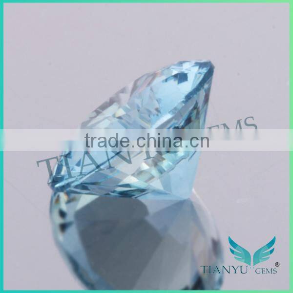 106# round shape light sapphire blue synthetic spinel loose stones