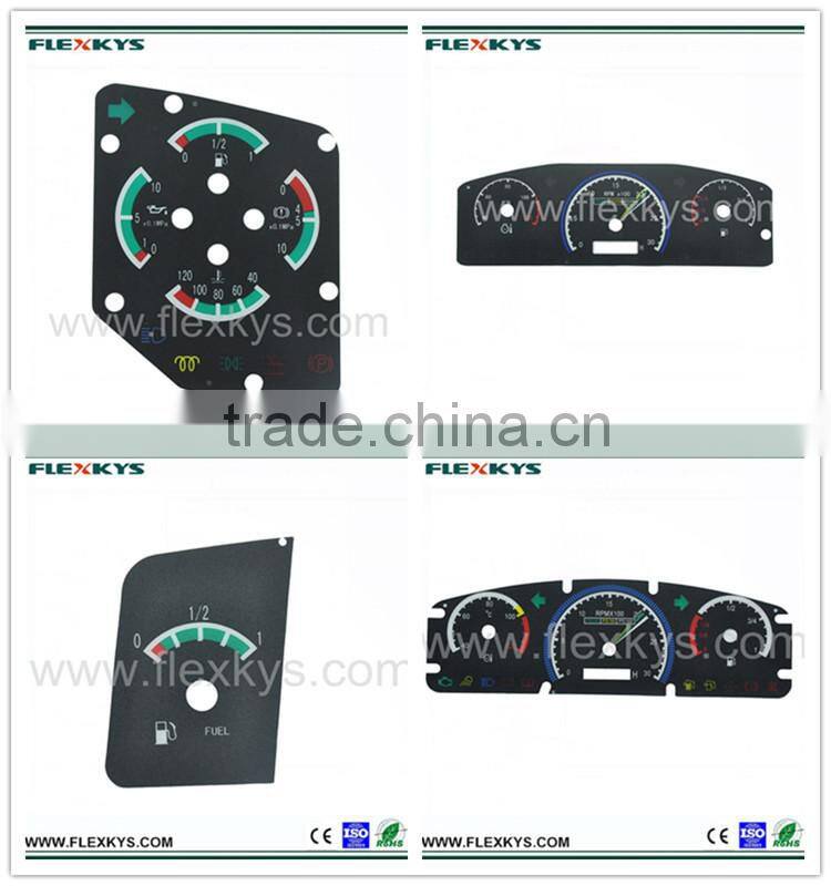 Custom Prototype Instrument Panel Graphic Overlay with Matt Surface