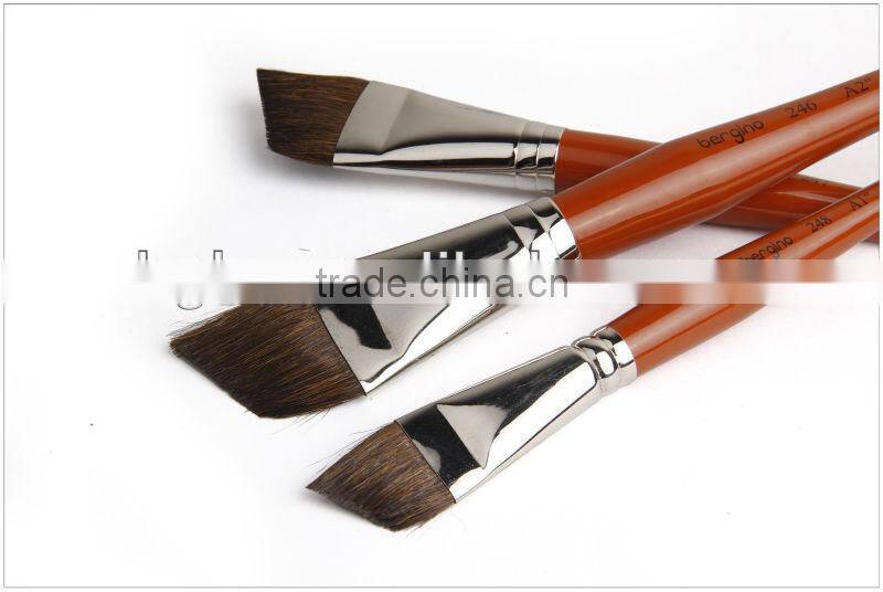 in stock BGN-246 bergino professional high qualitty angular shape hose hair artist brush