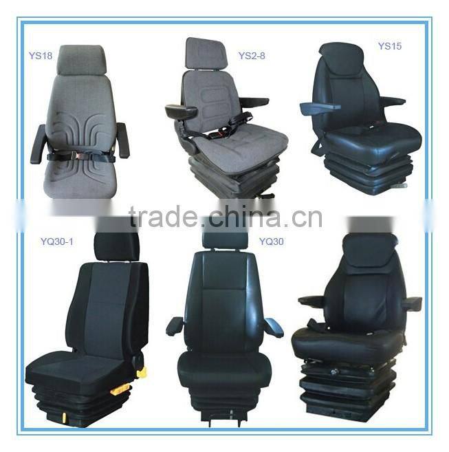 Vinyl cover mechanical suspension backhoe seat with swivel (YJ03)