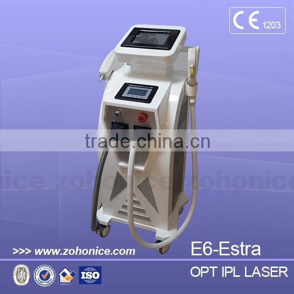 E6 1064nm 532nm lengthwave IPL/ nd yag laser hair removal & tattoo removal