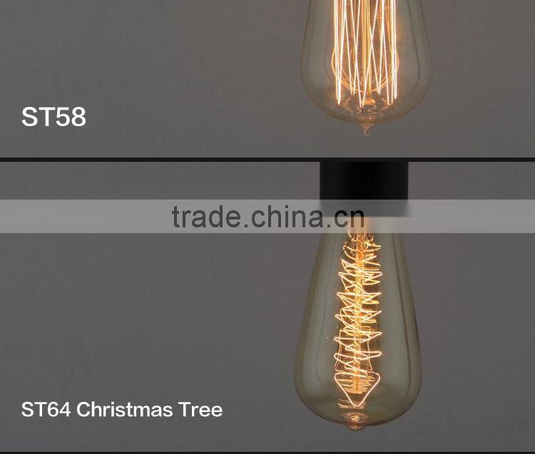 E27 40w 60w ST64 wholesale decorative filament edison style bulb vintage antique light bulbs