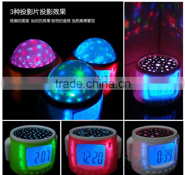 DIY star projection LED alarm clock