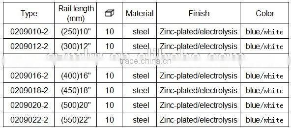 two hidden slide rail