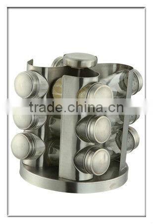 16 in 1 salt and pepper shaker set with stand,spice jar rack