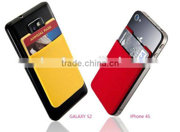 Custom private label 3m sticker smart wallet mobile card holder