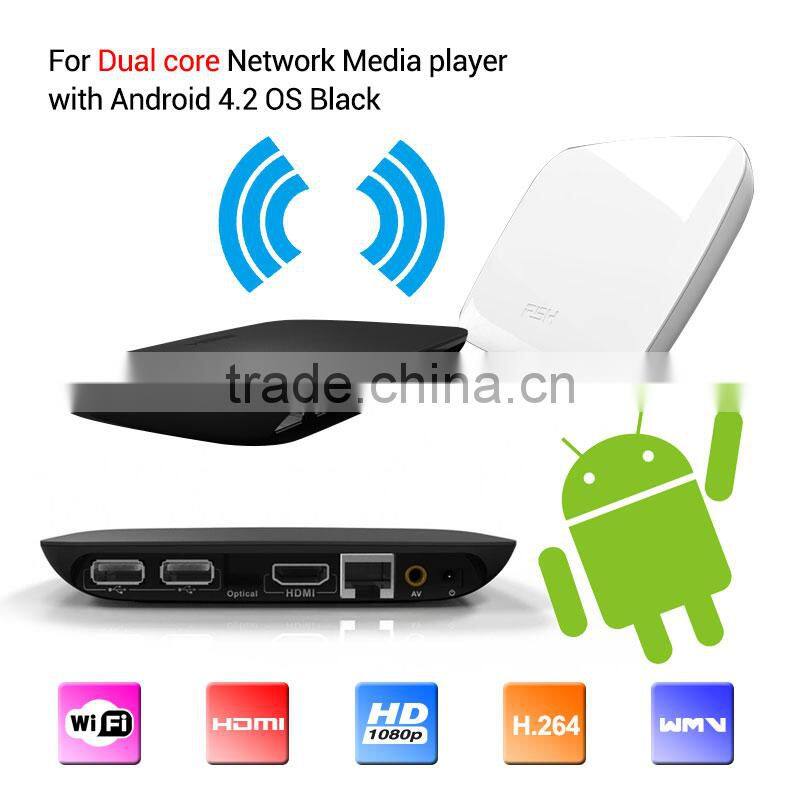 For Dual core Network Media player with Android 4.2 OS White