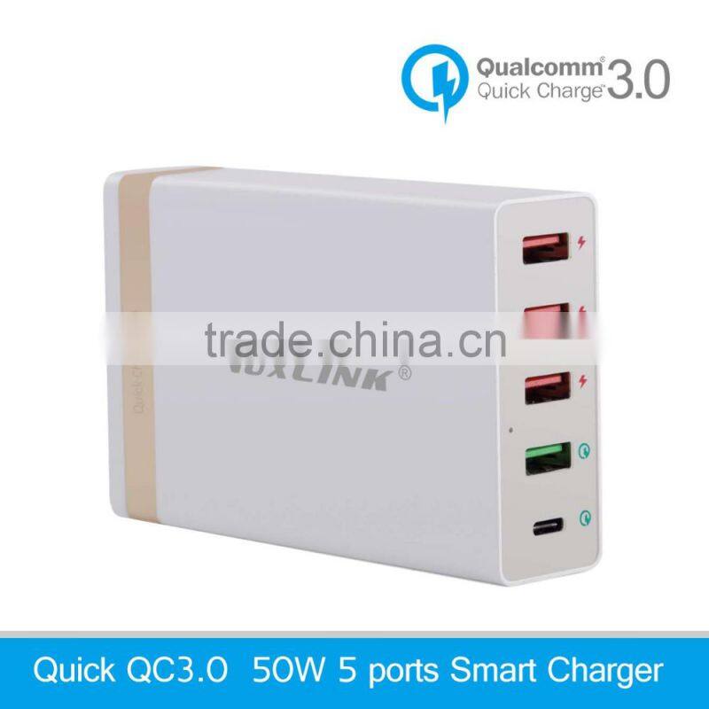 VOXLINK Qualcomm quick charge 3.0 usb wall charger with 5v 3a usb Type C EU plug
