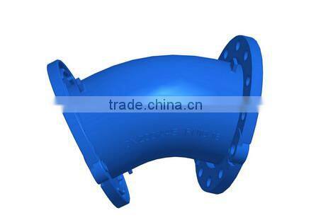 EN545 Double loosing flanged 45 degree pipe fittings