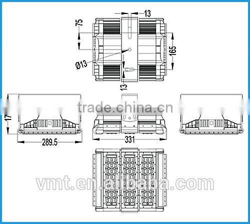 Shenzhen Manufacturer 3535 90w modular empty LED flood lamps outdoor housing(no power)