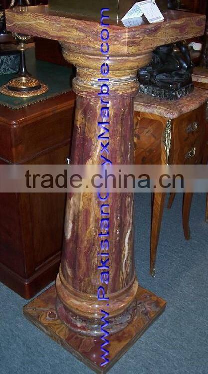 NATURAL RED ONYX PEDESTALS