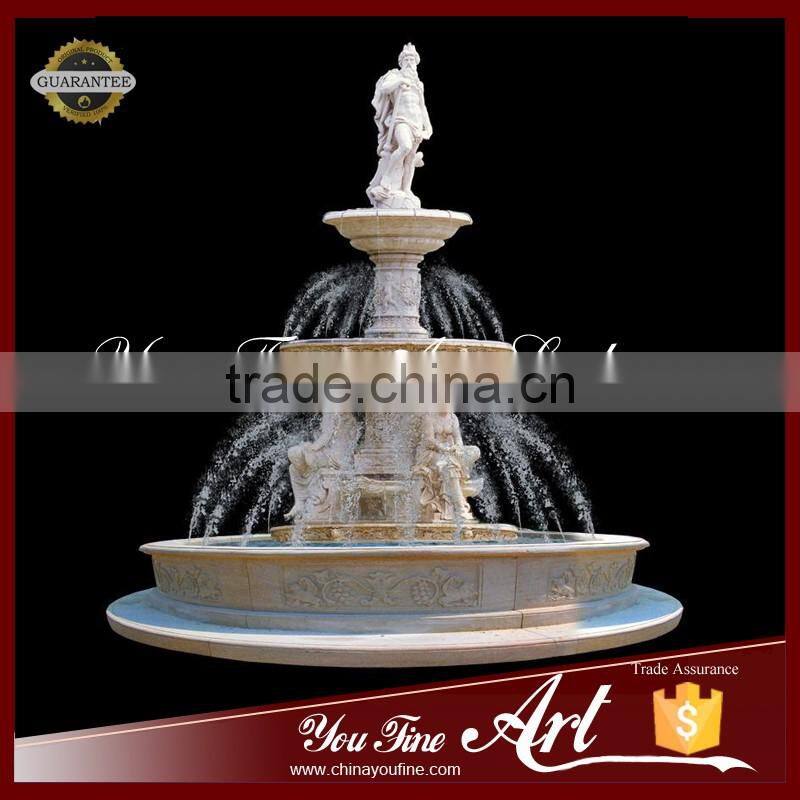 Large Outdoor Garden Poseidon Statue Marble Fountain