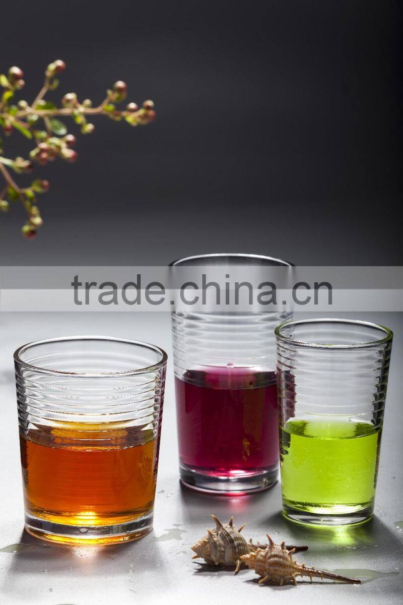 330ml clear glass cup for drinking