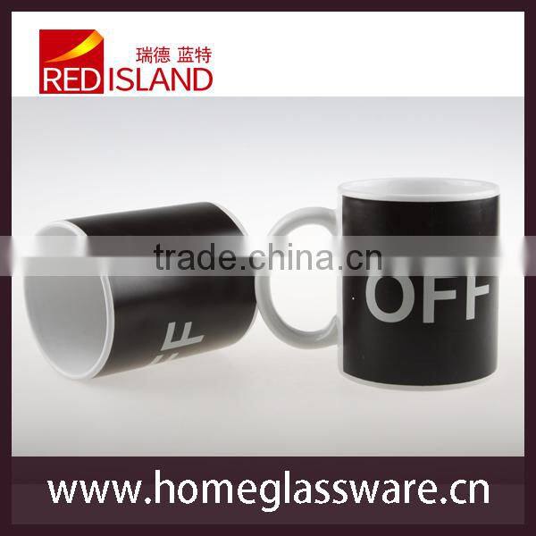 creative temperature off on switch color changing mug magical ceramic cups