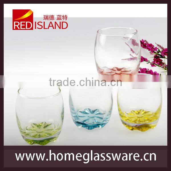colorful egg cup Glass Drinking Glasses Water Tumblers
