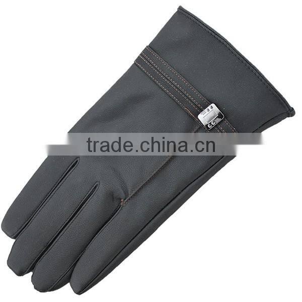 Fashion Men touch gloves, add wool warm gloves, leather driving gloves