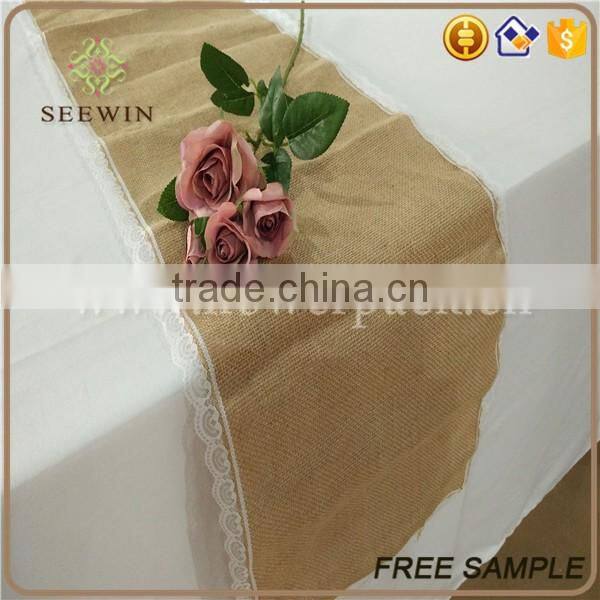high quality 100% Burlap table runner