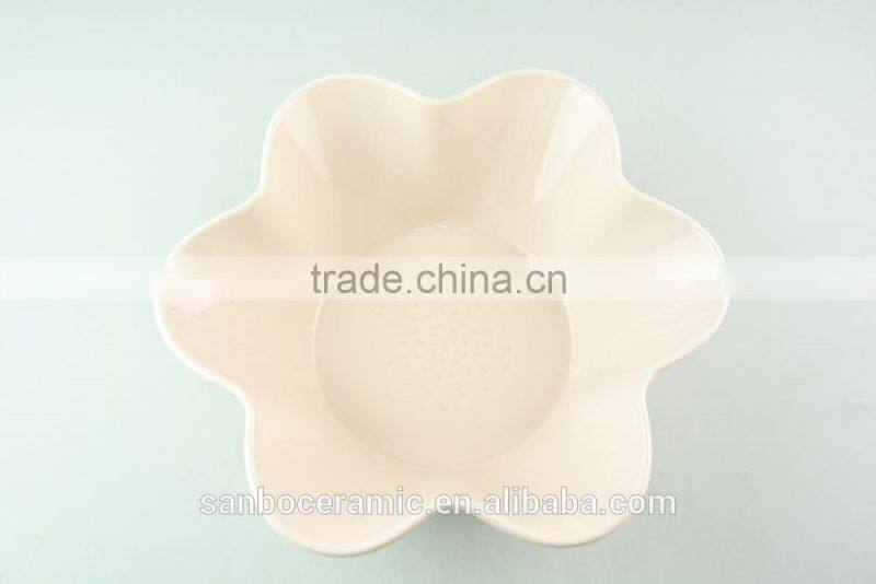 New design restaurant ceramic salad plate wholesale white porcelain round plate